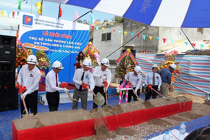khởi công xây dựng trụ sở Văn phòng Petrolimex Long An
