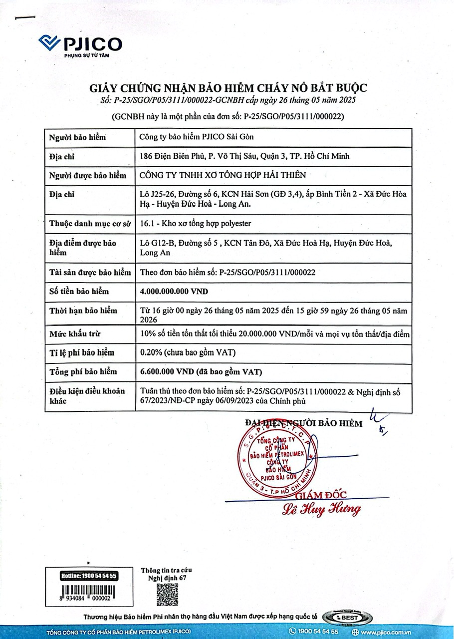 mẫu giấy chứng nhận bảo hiểm
